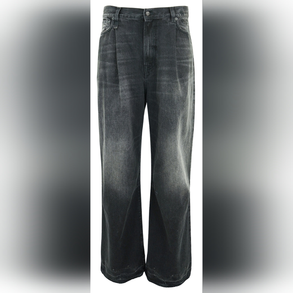 R13 Nwt Wayne Articulated Knee Faded Black Relaxed Jeans